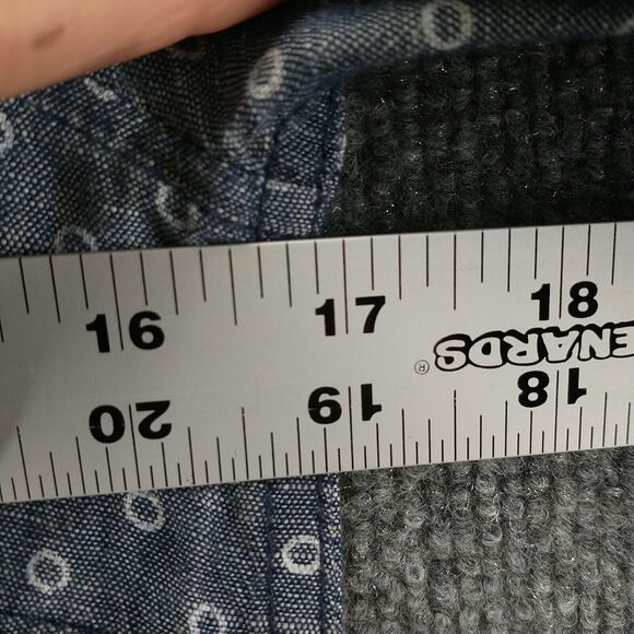 J. Crew Women's Chambray Popover Shirt Blue 00 Long Sleeve Circle Print Cotton - Picture 13 of 13